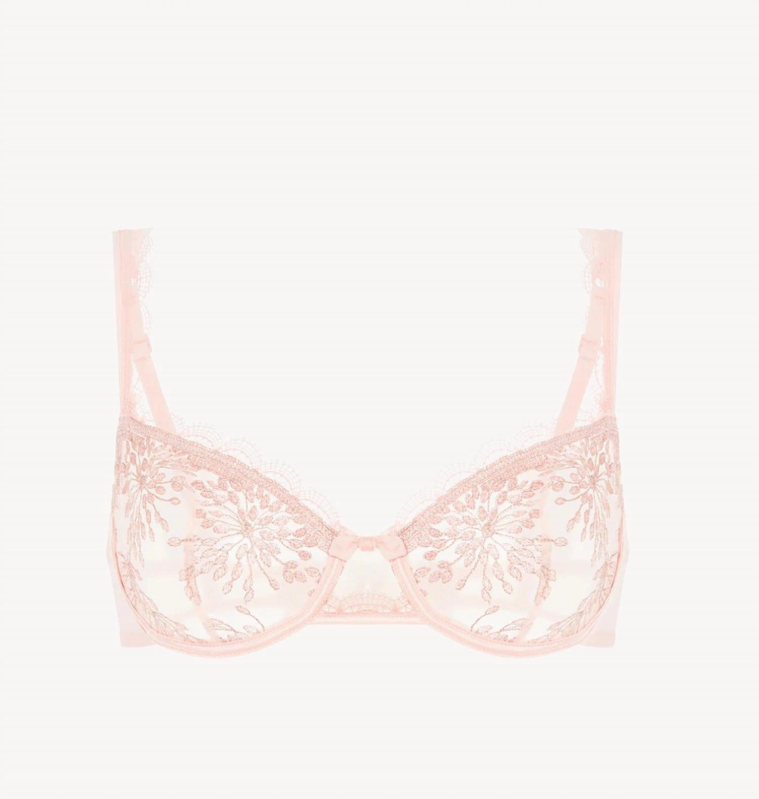 Singuliere Sheer Demi Bra In Petal Powder