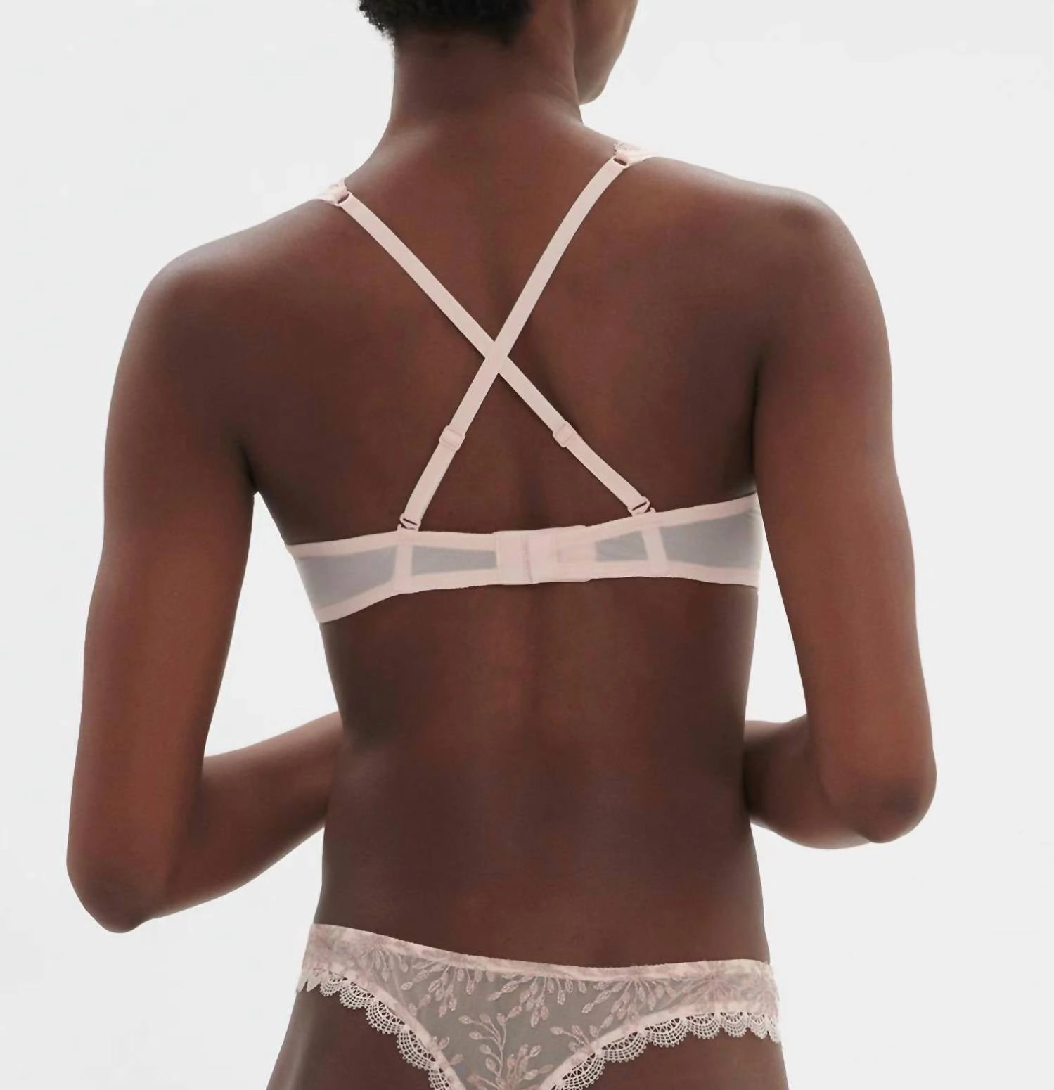Singuliere Sheer Demi Bra In Petal Powder