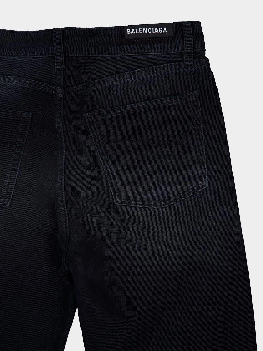 Slim Faded Black Trousers