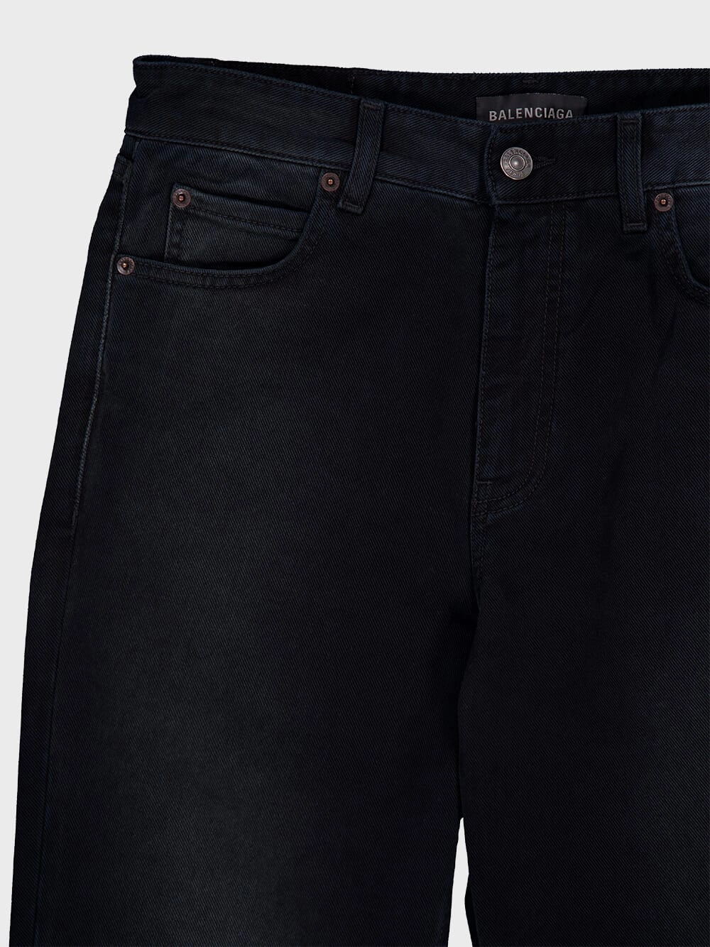 Slim Faded Black Trousers