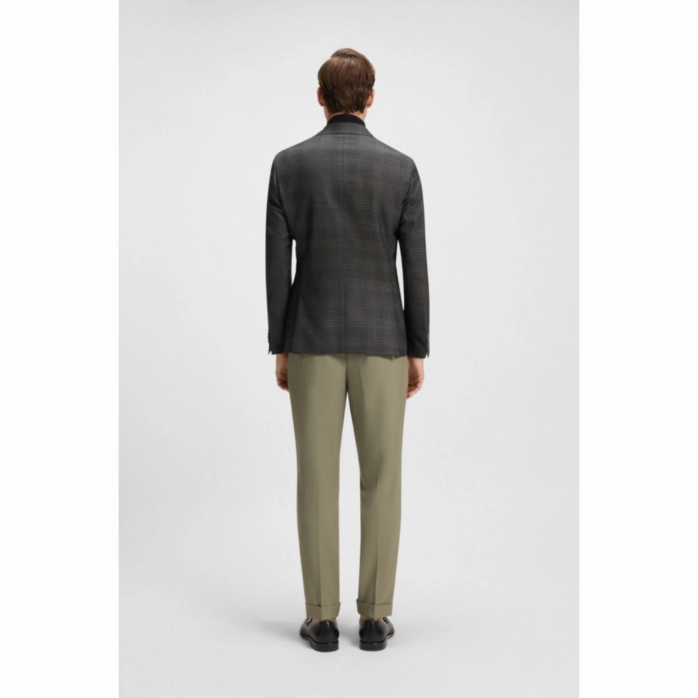 Slim-fit blazer in checked wool