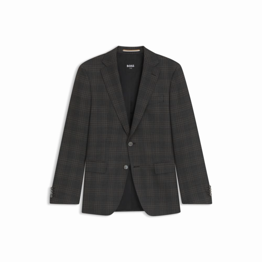 Slim-fit blazer in checked wool