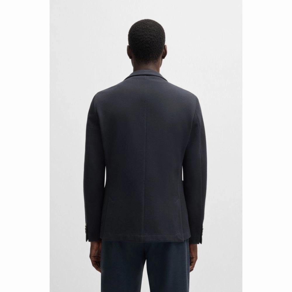 Slim-fit blazer in micro-patterned cotton