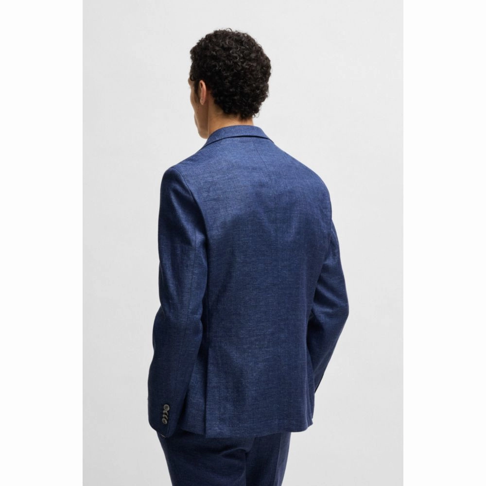 Slim-fit blazer in micro-patterned fabric