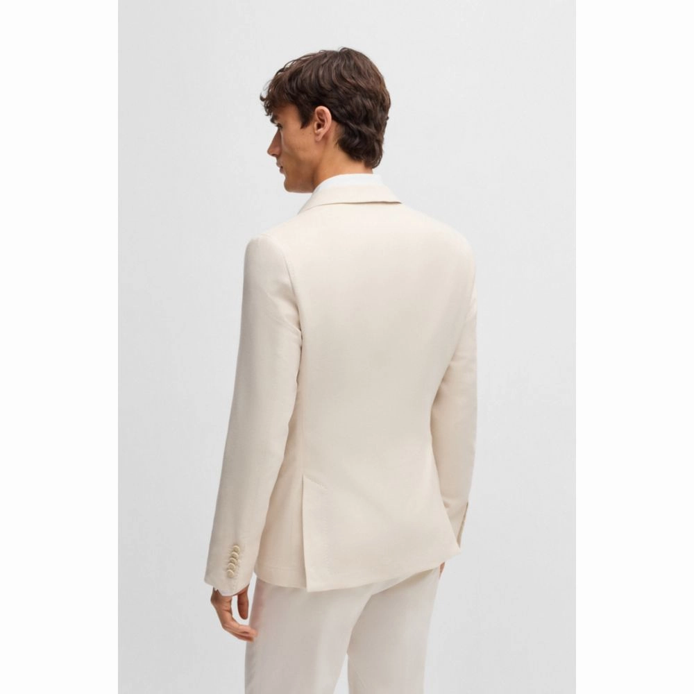 Slim-fit blazer in patterned silk and cashmere