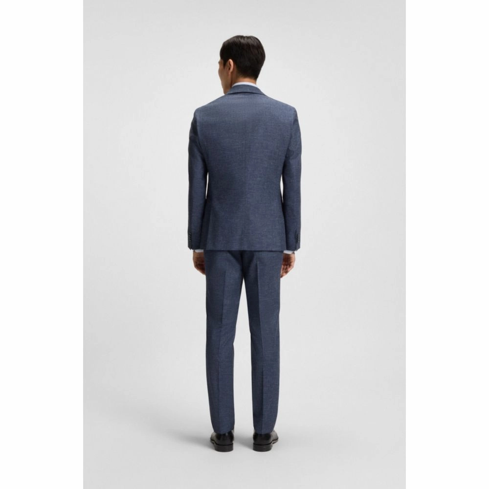 Slim-fit blazer in patterned stretch fabric