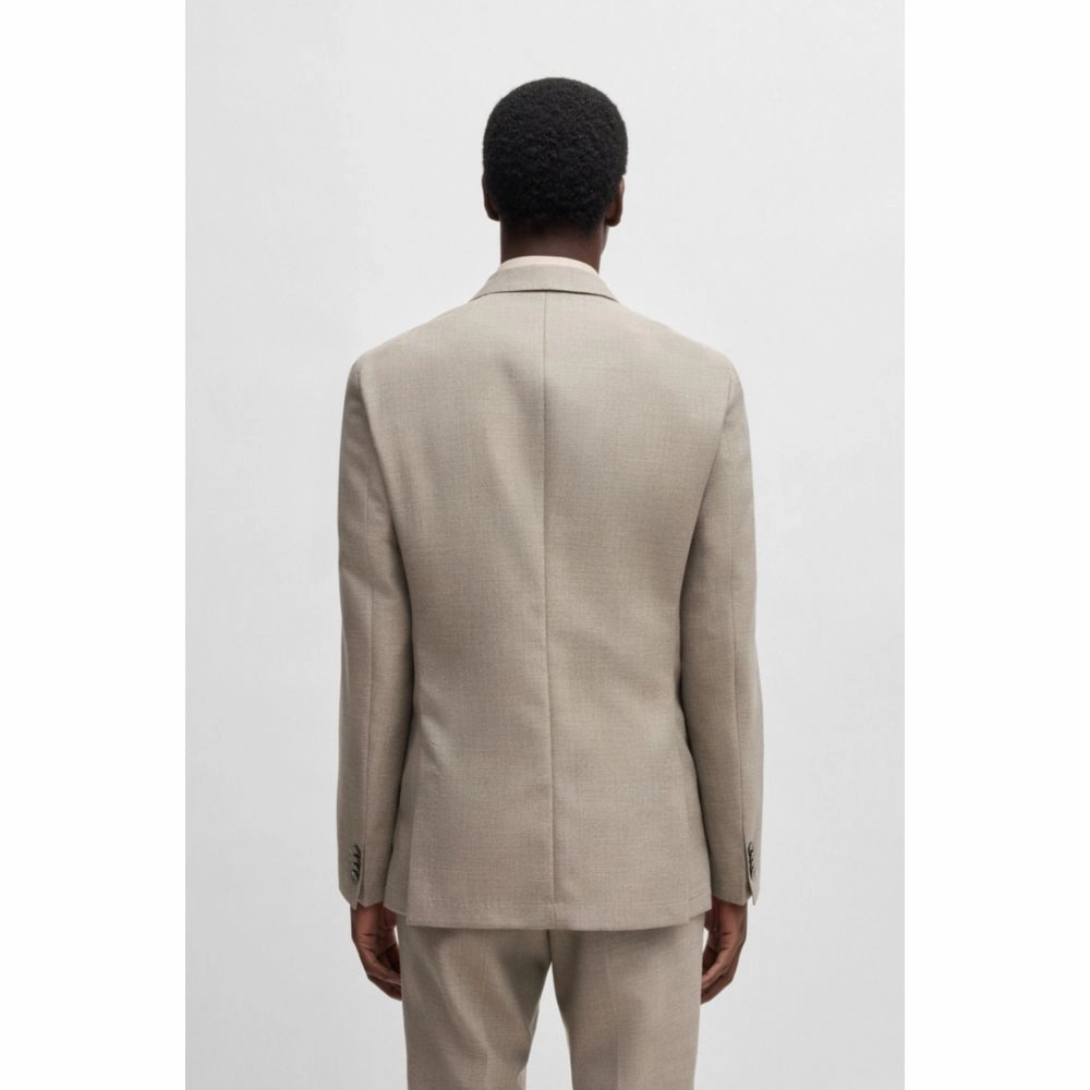 Slim-fit blazer in patterned virgin wool