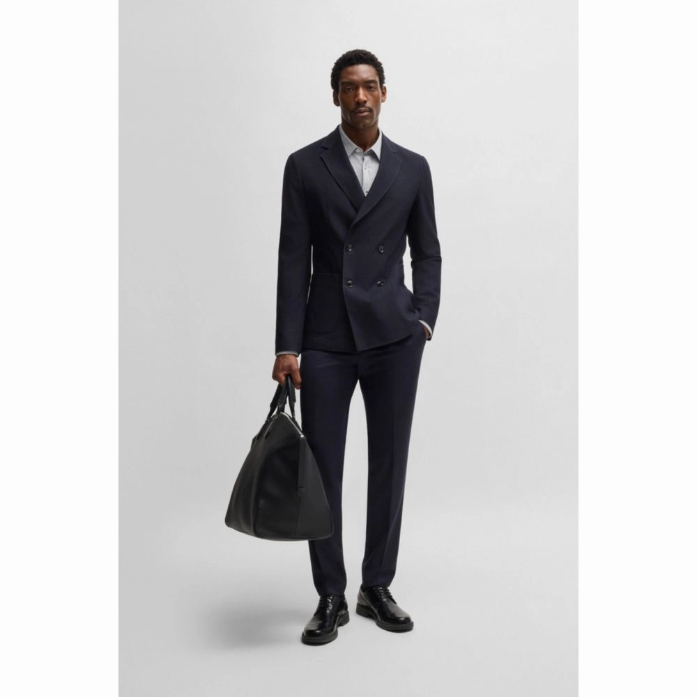 Slim-fit blazer in patterned wool
