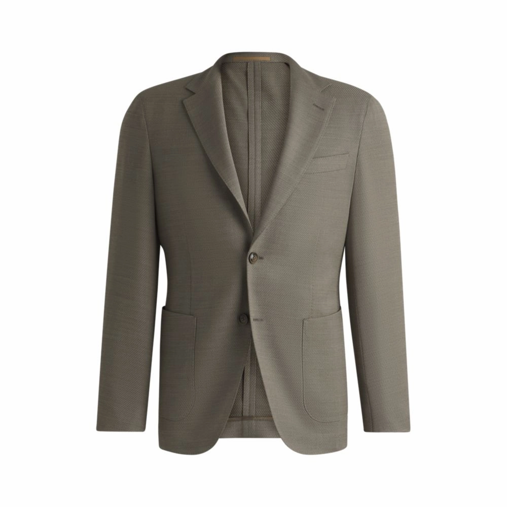 Slim-fit blazer in performance-stretch wool