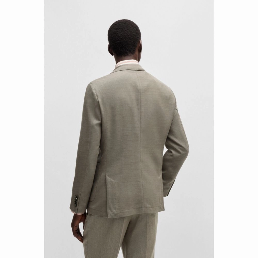 Slim-fit blazer in performance-stretch wool