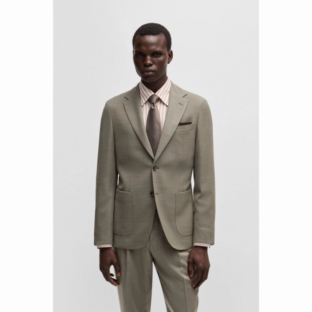 Slim-fit blazer in performance-stretch wool