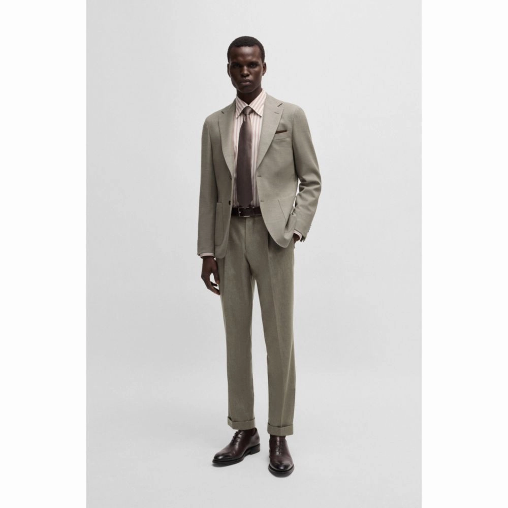 Slim-fit blazer in performance-stretch wool