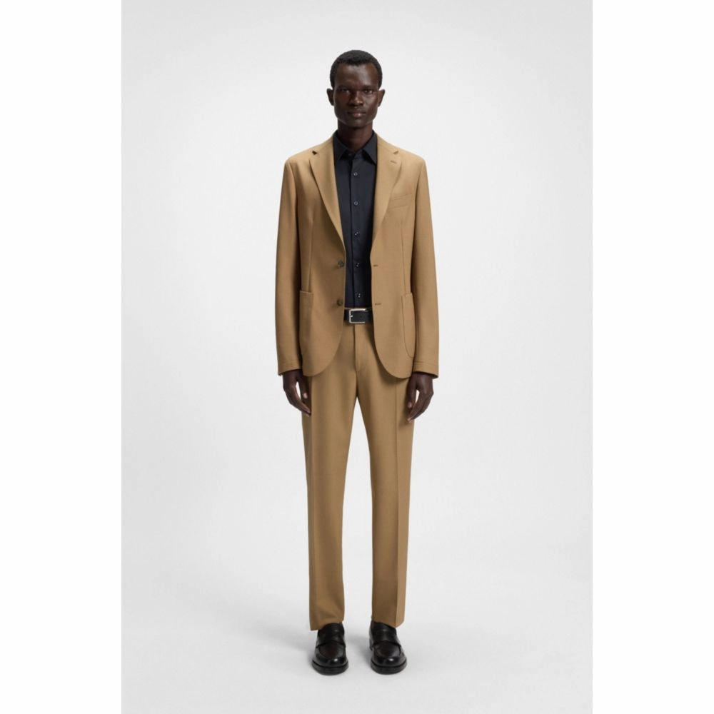 Slim-fit jacket in machine-washable stretch fabric