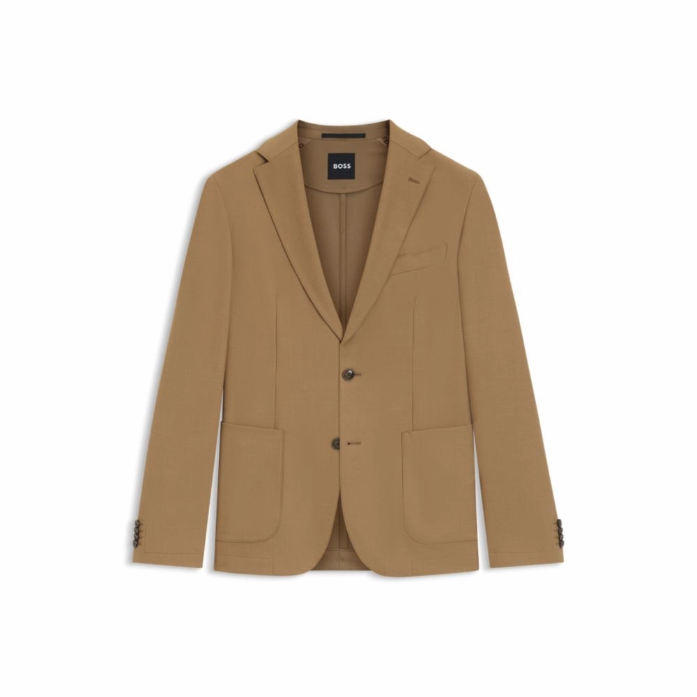 Slim-fit jacket in machine-washable stretch fabric