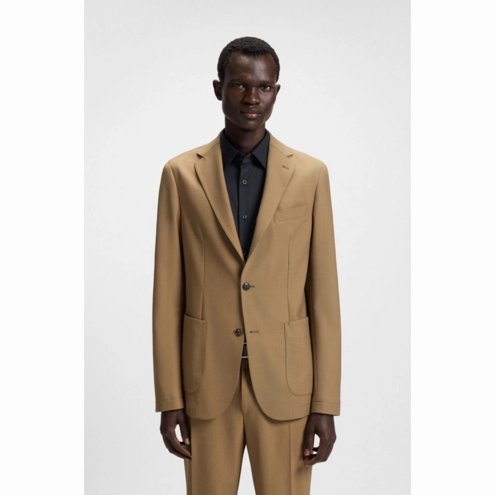 Slim-fit jacket in machine-washable stretch fabric
