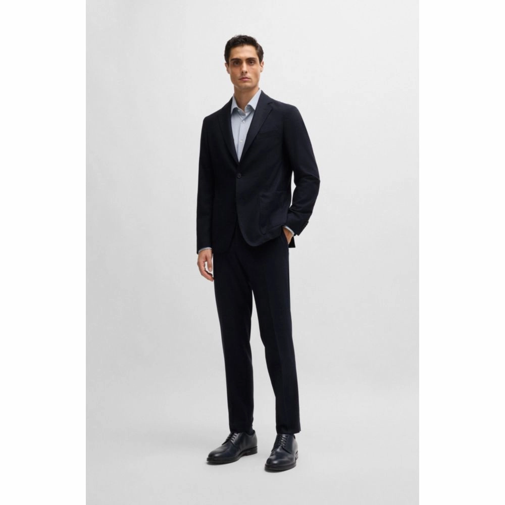 Slim-fit jacket in stretch flannel