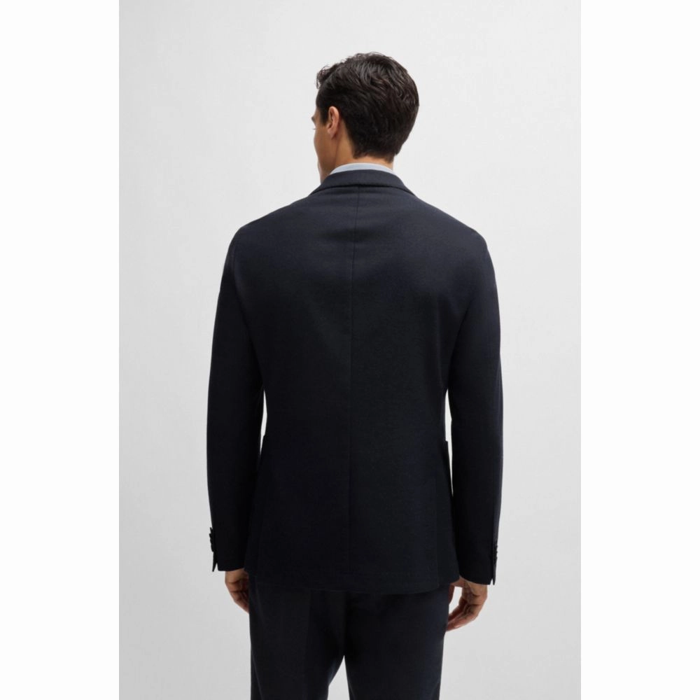 Slim-fit jacket in stretch flannel