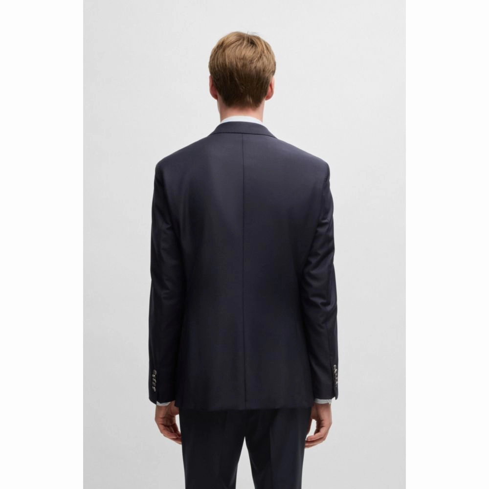 Slim-fit jacket in virgin wool with stretch