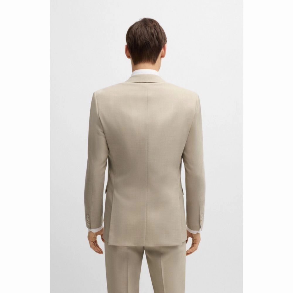 Slim-fit suit in patterned stretch wool