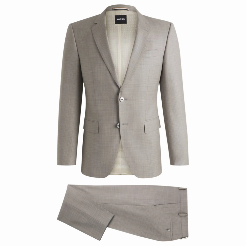 Slim-fit suit in patterned wool