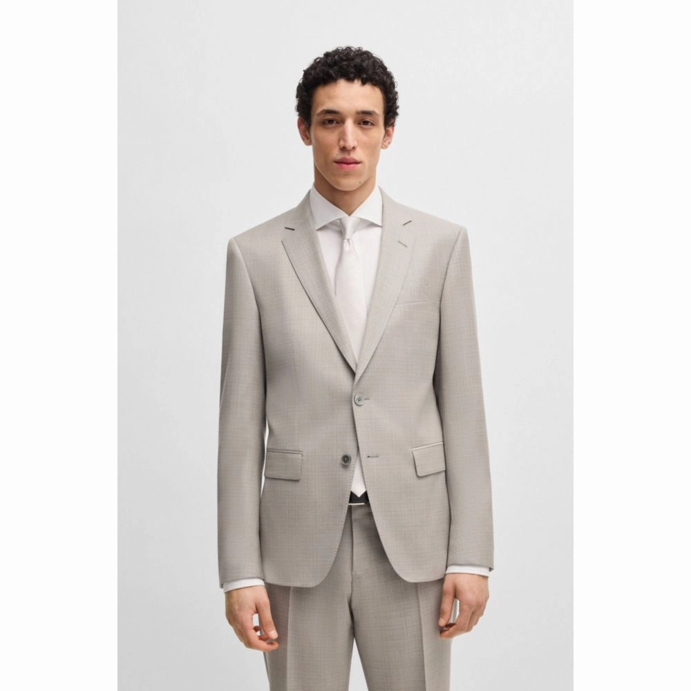 Slim-fit suit in patterned wool