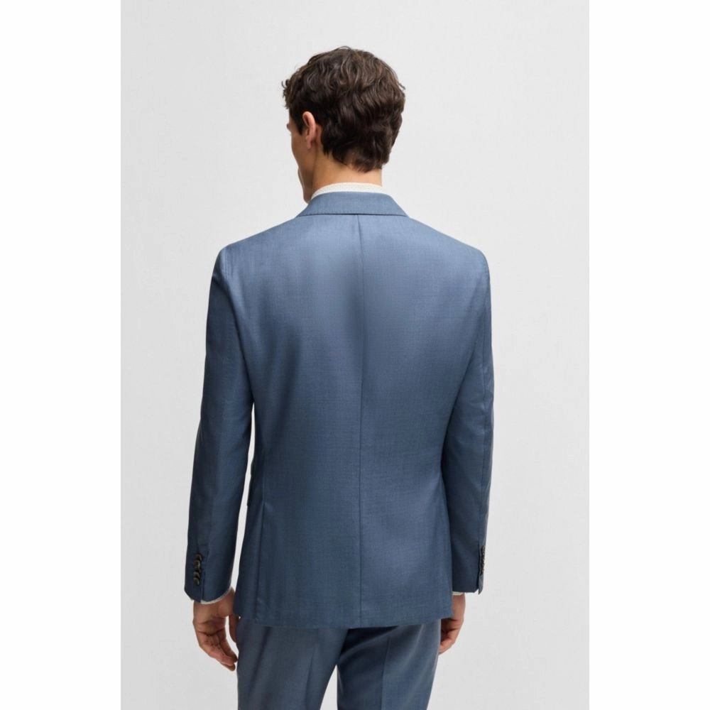 Slim-fit suit in virgin wool and silk
