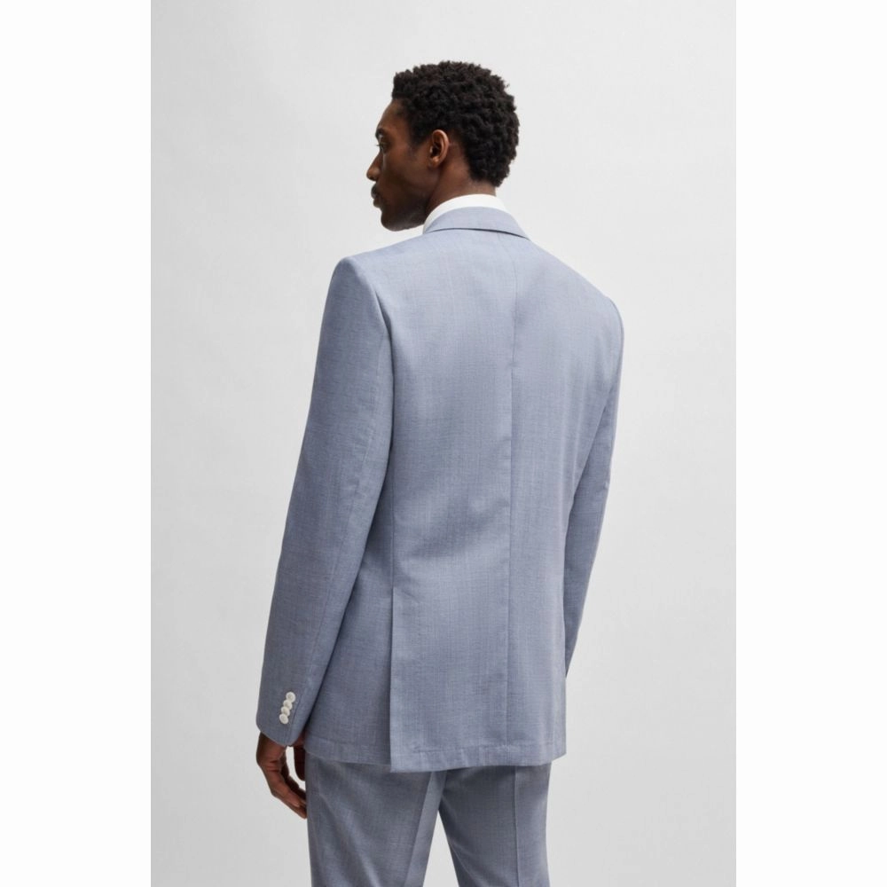 Slim-fit suit jacket in a patterned wool blend