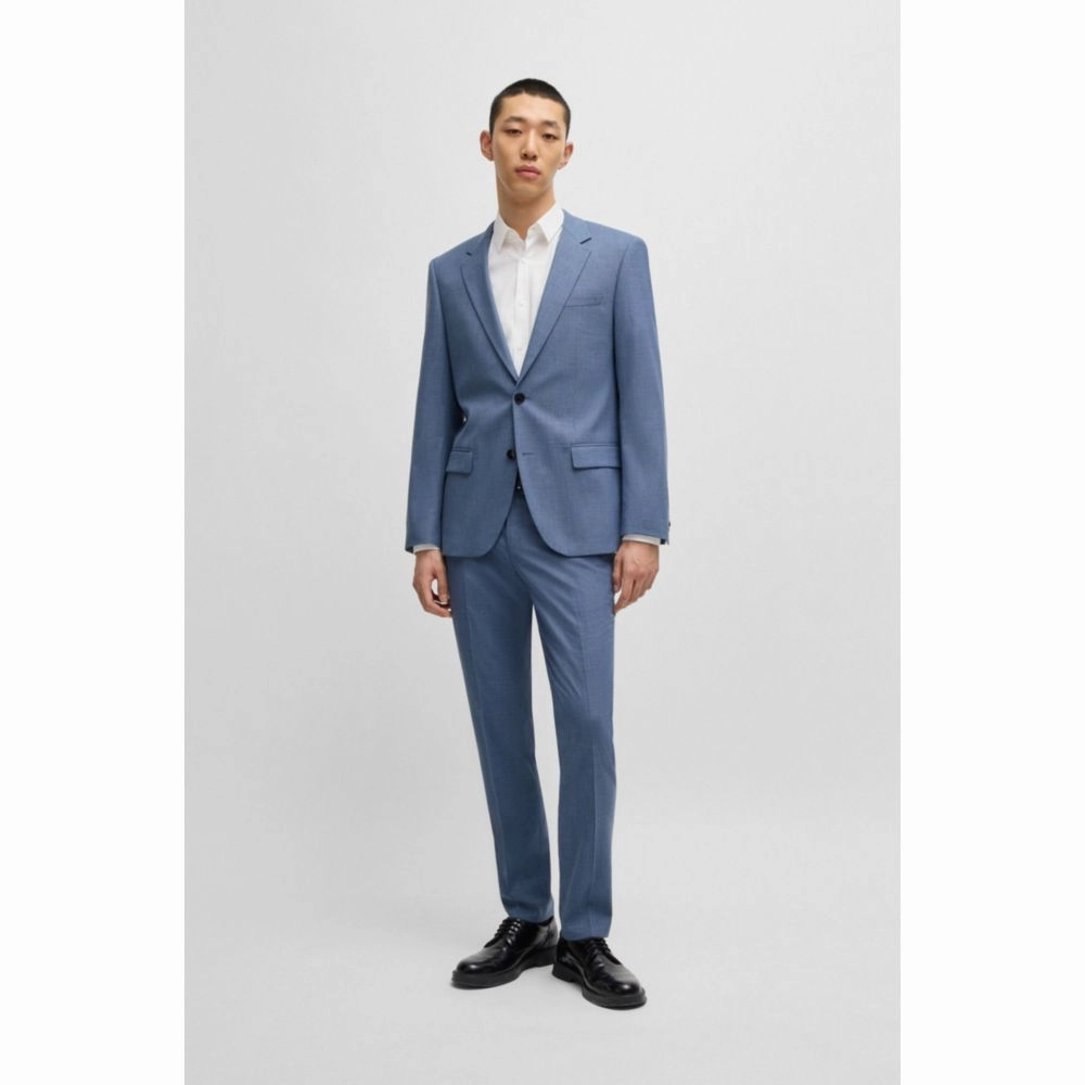 Slim-fit suit jacket in moulin performance-stretch cloth