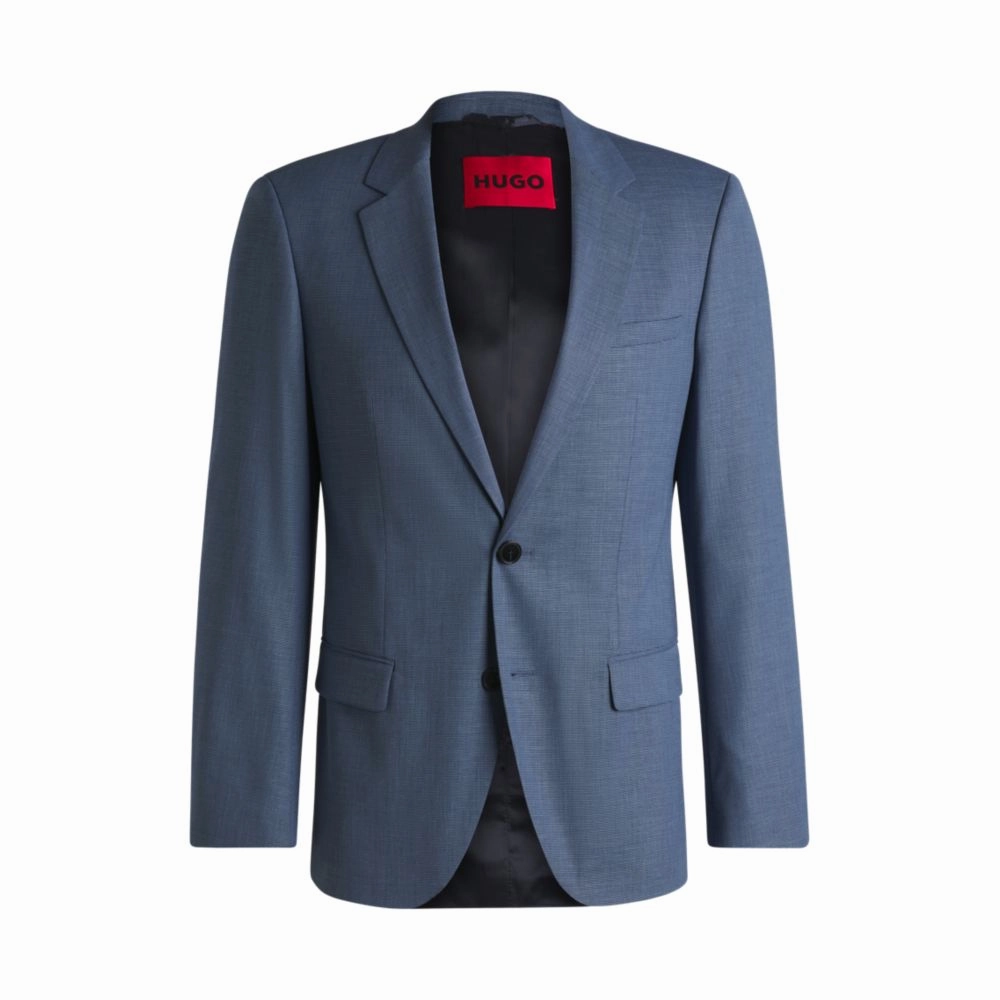 Slim-fit suit jacket in moulin performance-stretch cloth