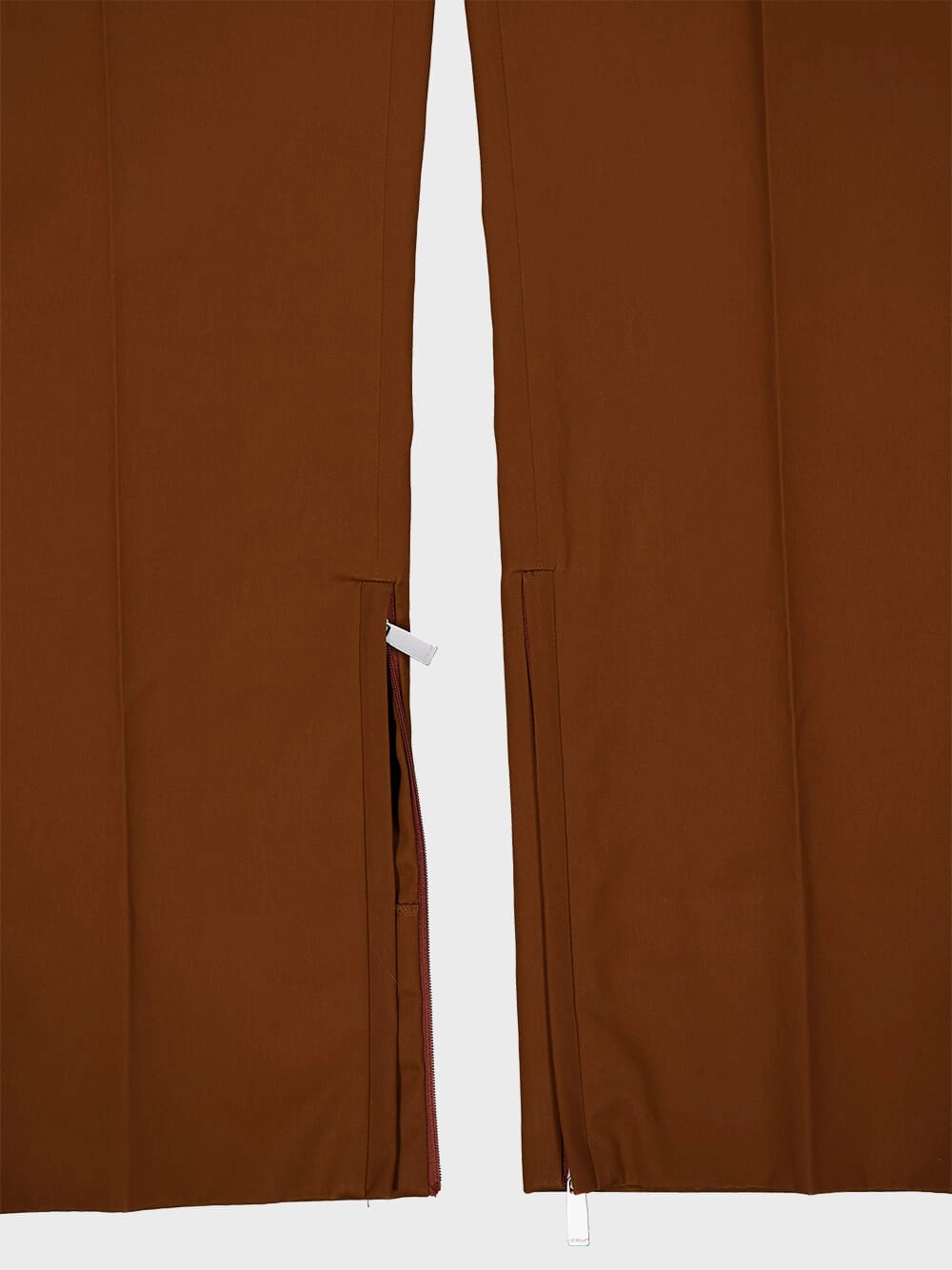 Slim Fit Tobacco Cotton Trousers