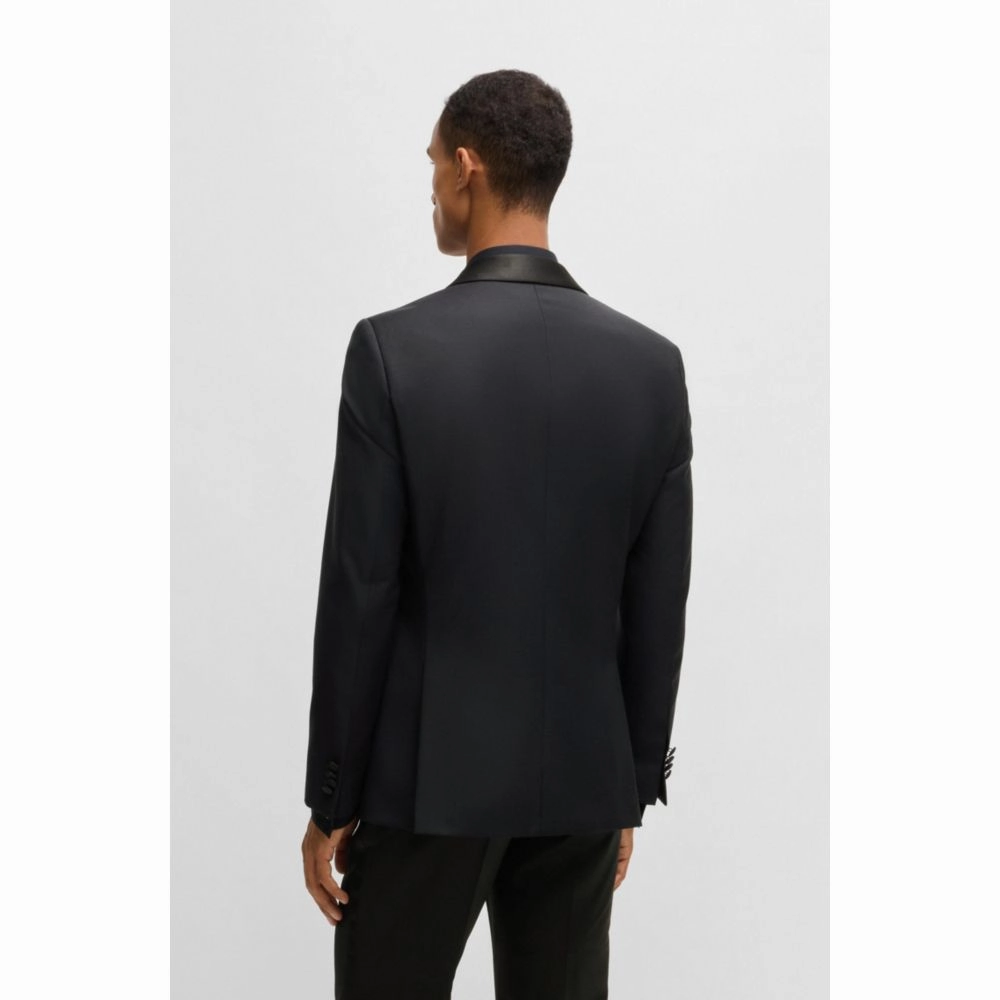 Slim-fit tuxedo jacket in wool
