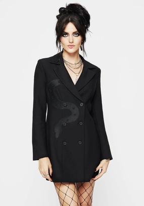Slither Embroidered Blazer Dress Dresses Womens - women's dresses clearance