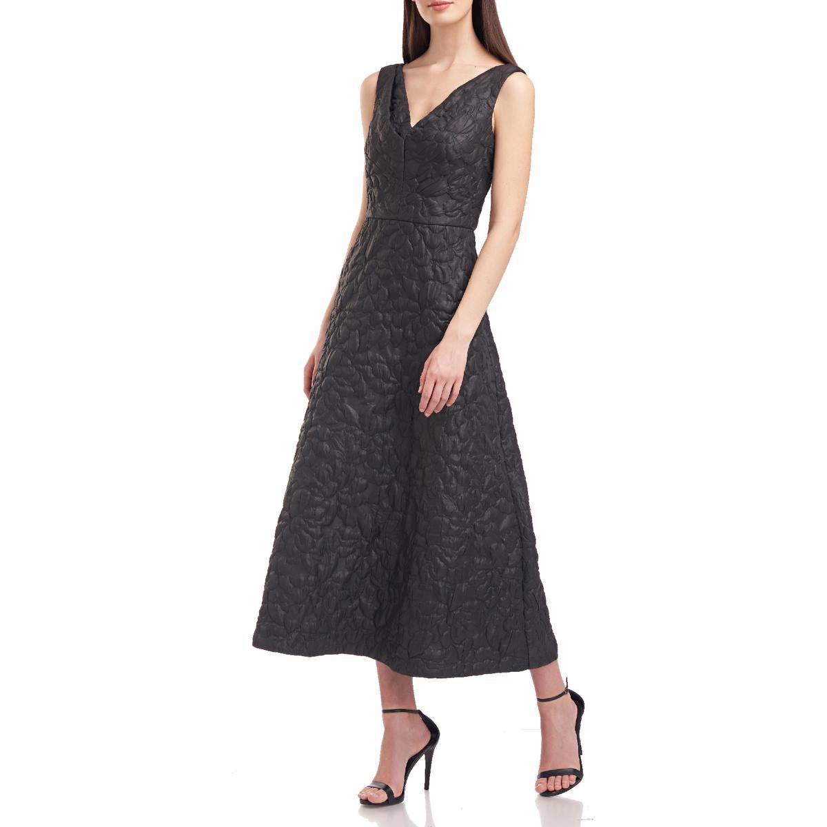 Sloane Womens Textured Long Midi Dress