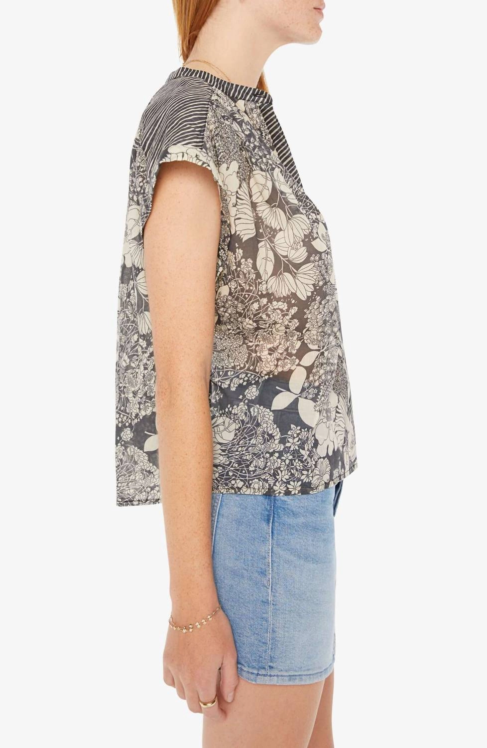 Slow Ride Button Down Shirt In French Fairy Tale