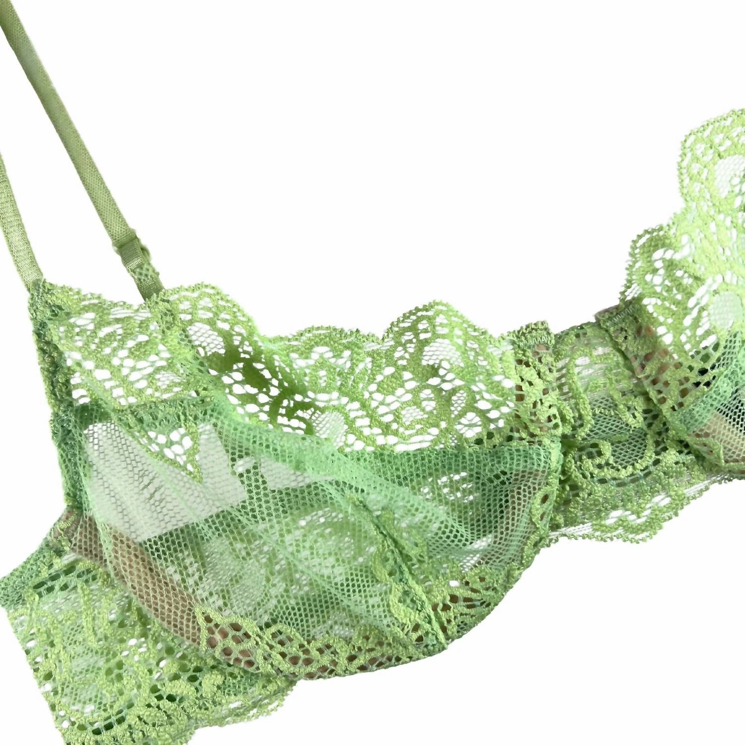 So Fine Lace Underwire Bra In Cucumber