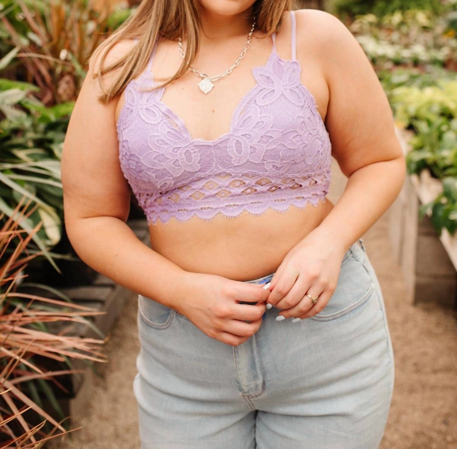 So This Is Love Bralette In Lavender