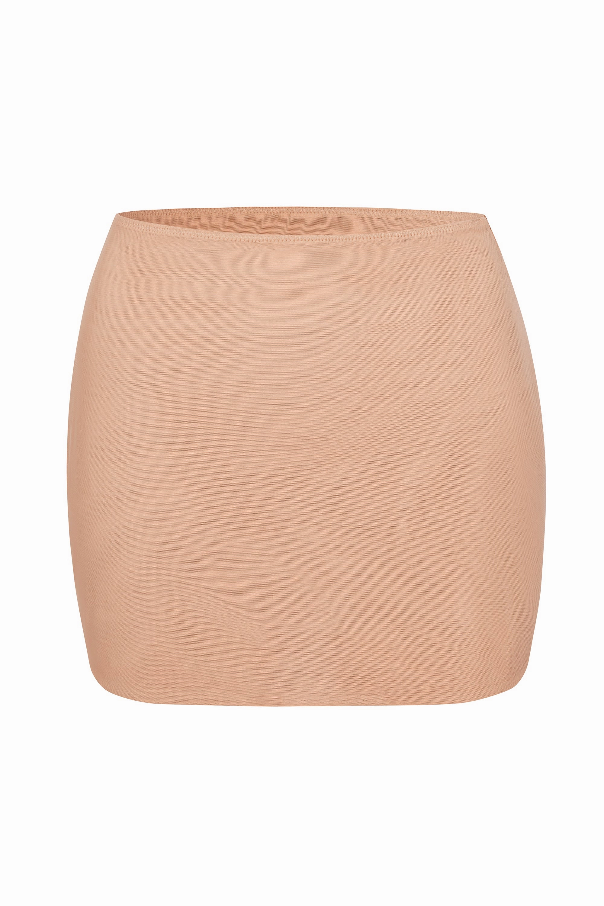 Soft Mesh Low-Rise Micro Mini Slip Skirt in Warm Peach Bottoms Womens - women's pants clearance