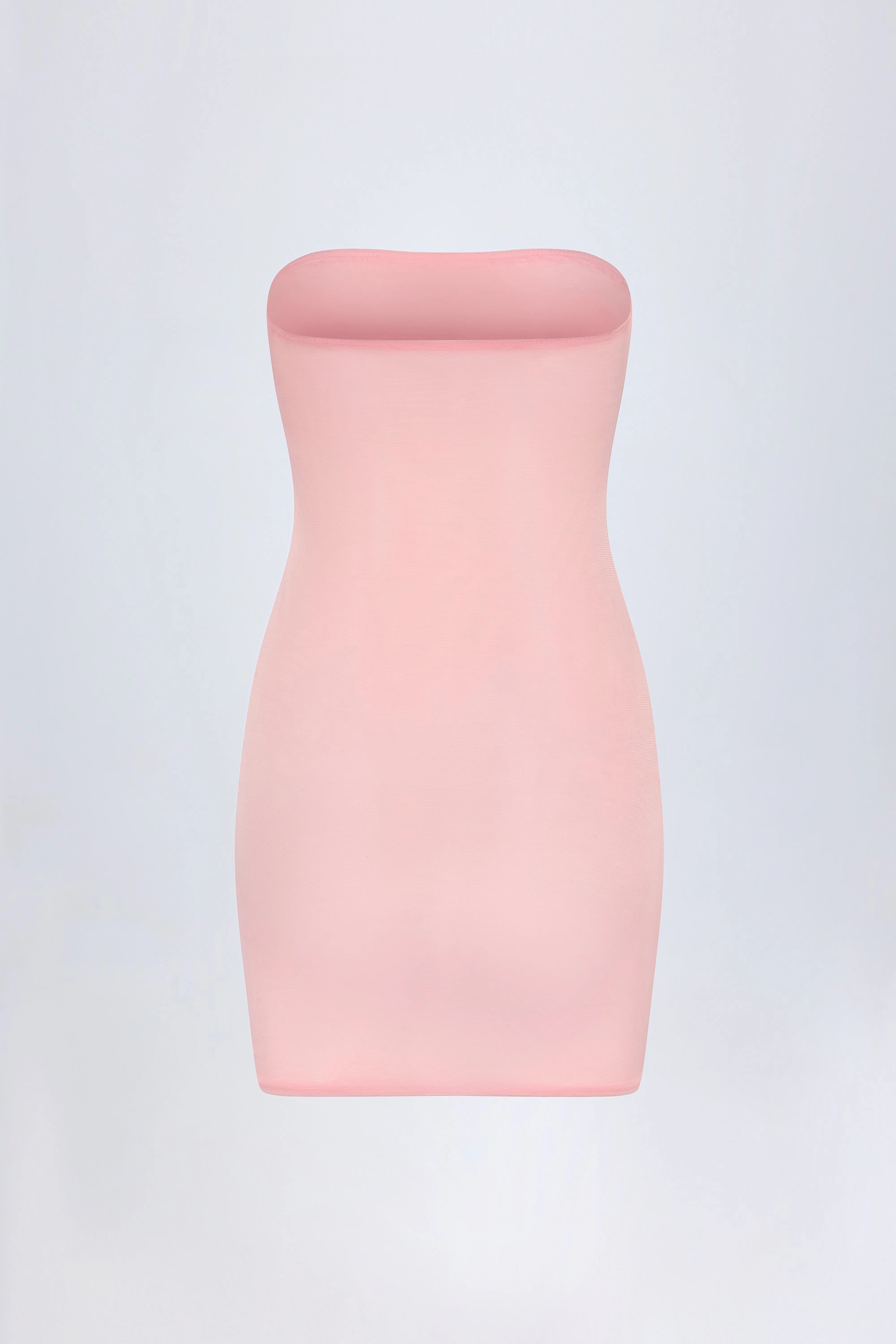 Soft Mesh Mini Slip Dress in Pink