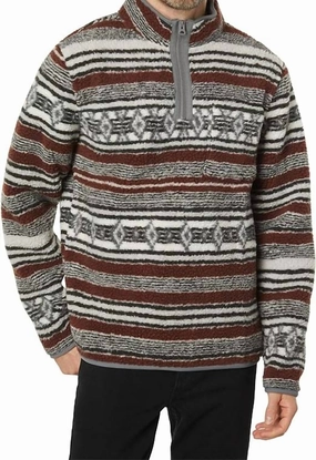 Southwestern Sherpa Utility Jacket In Multi chunky knit discount