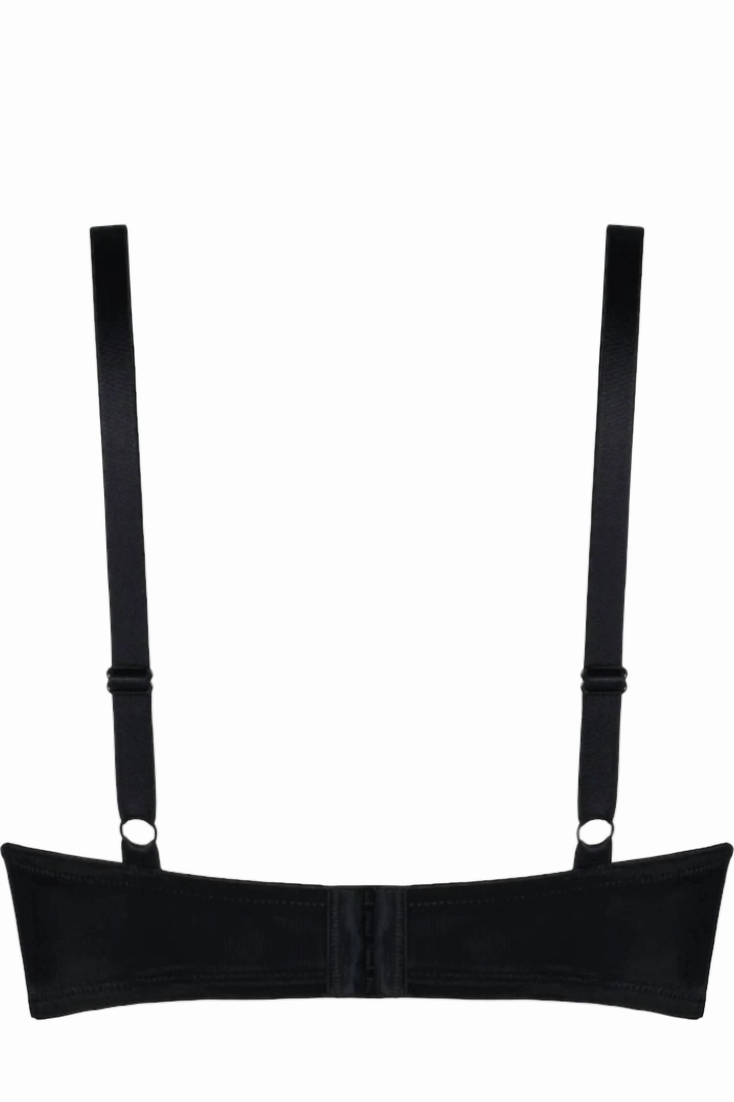 Space Odyssey Padded Balcony Bra In Black Lace