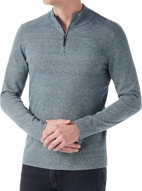 Sparwood Half Zip Sweater In Twilight Blue Marl winter sweaters outlet