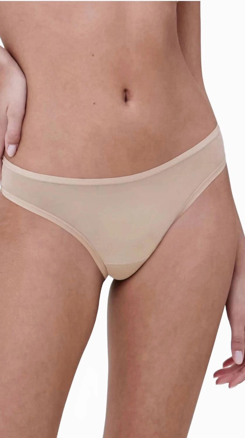 Spellbound Mesh Thong - 3-Pack In Black/beige/leopard