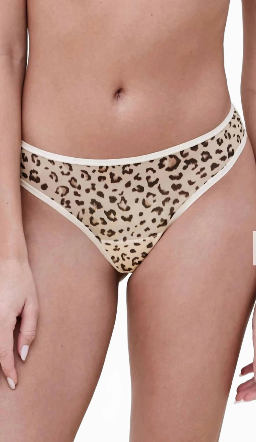 Spellbound Mesh Thong - 3-Pack In Black/beige/leopard