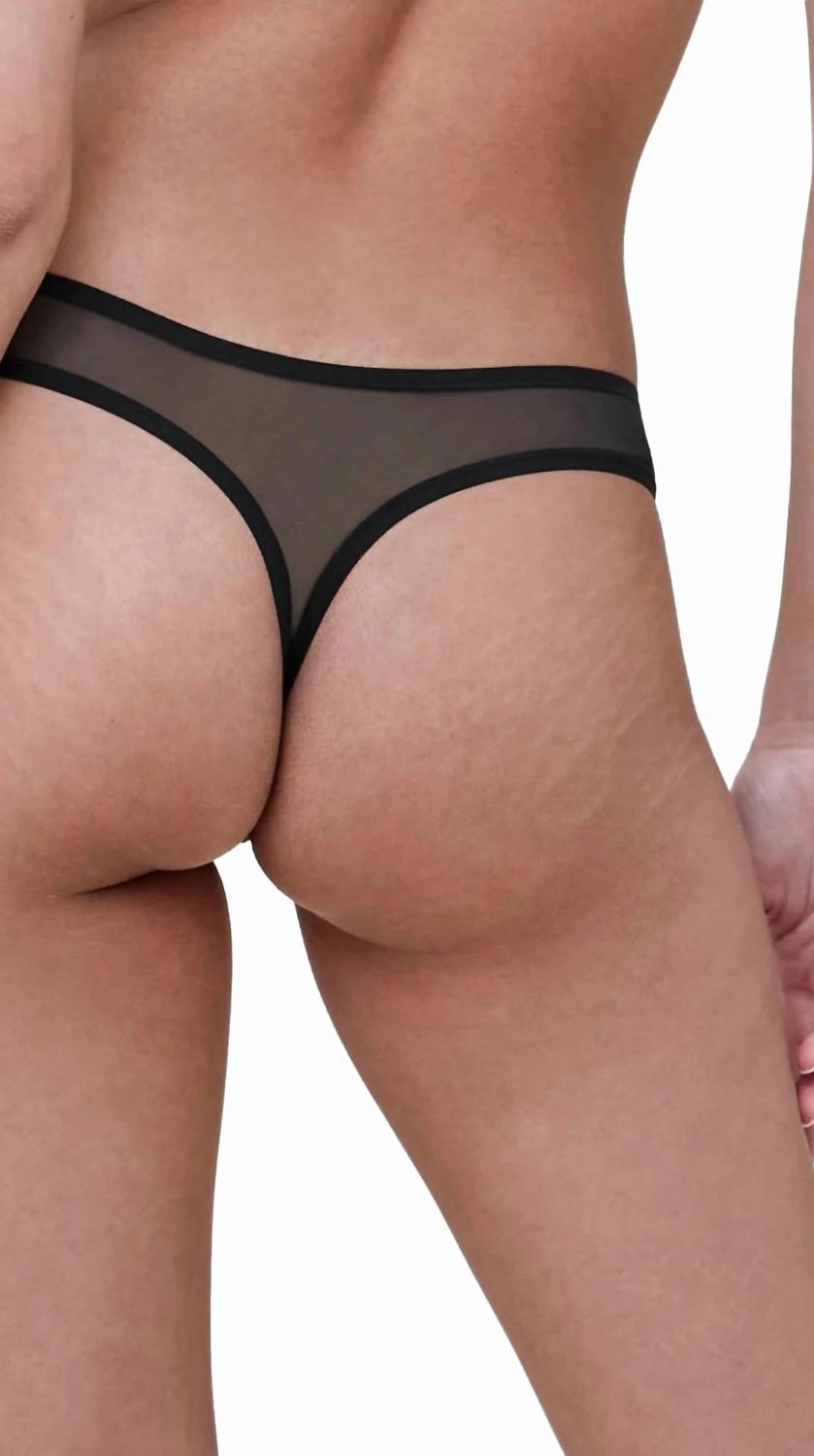 Spellbound Mesh Thong - 3-Pack In Black/beige/leopard