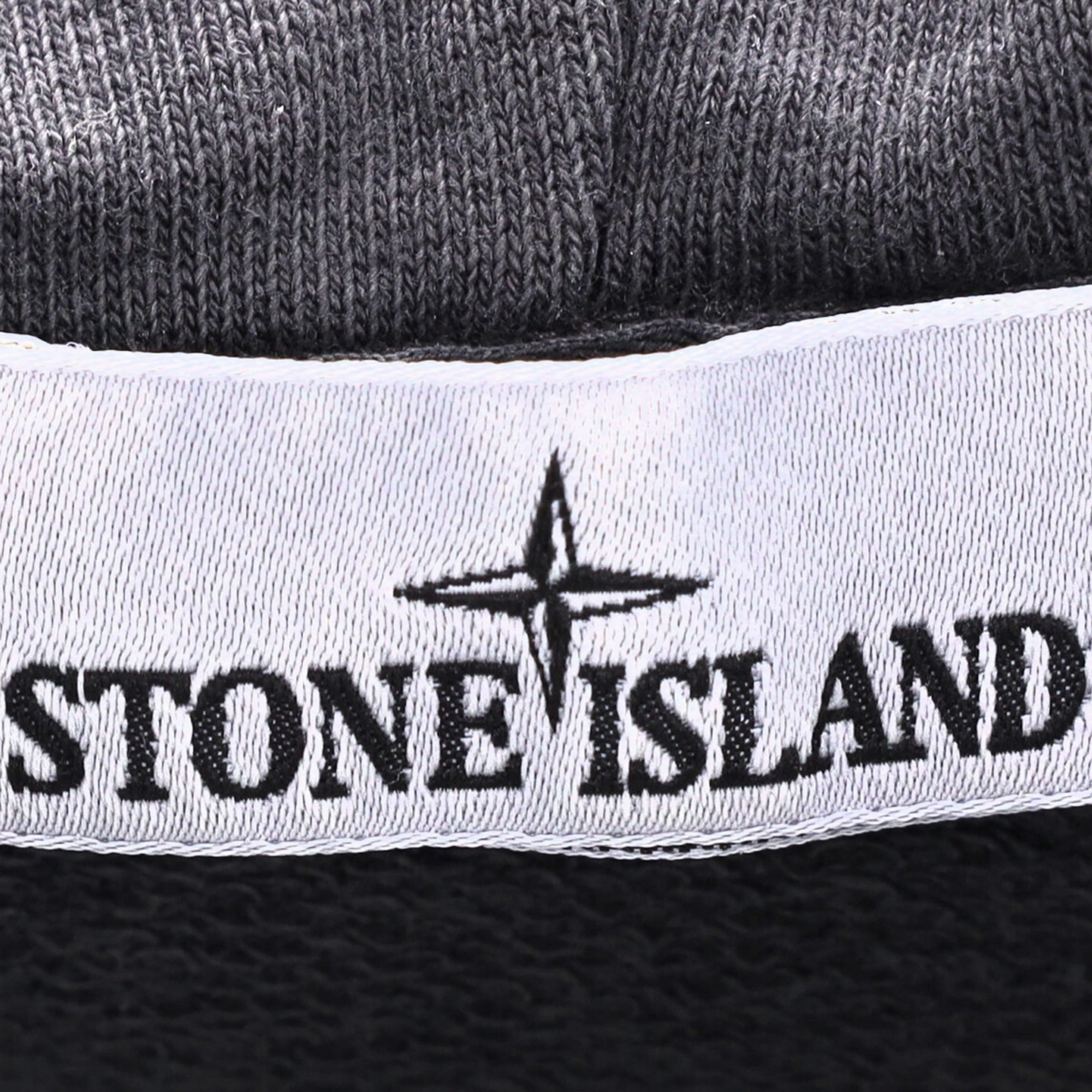 Stone Island Logo Patch Zipped Hoodie in Grey Cotton