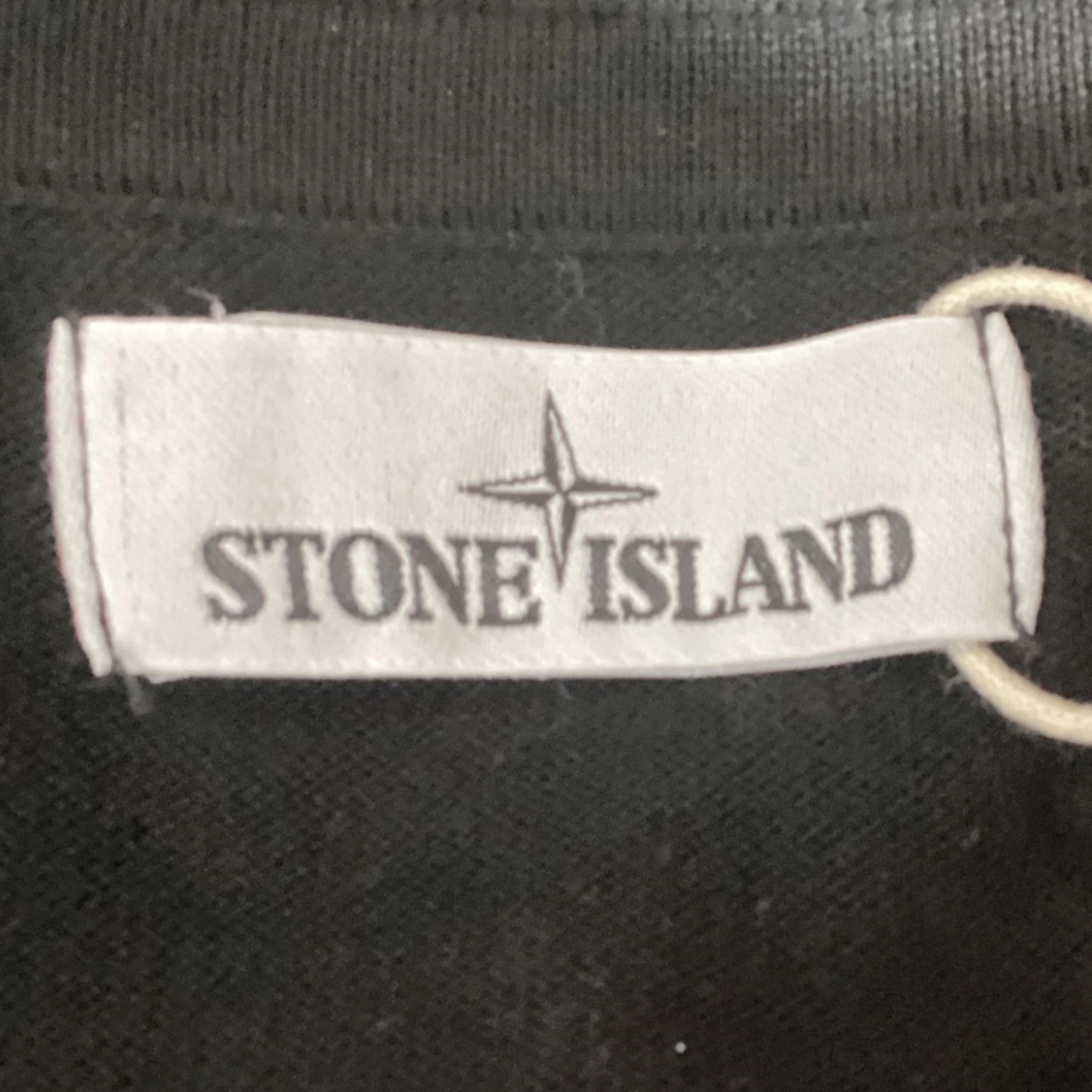 Stone Island Rib Knit Zip Sweater in Black Wool
