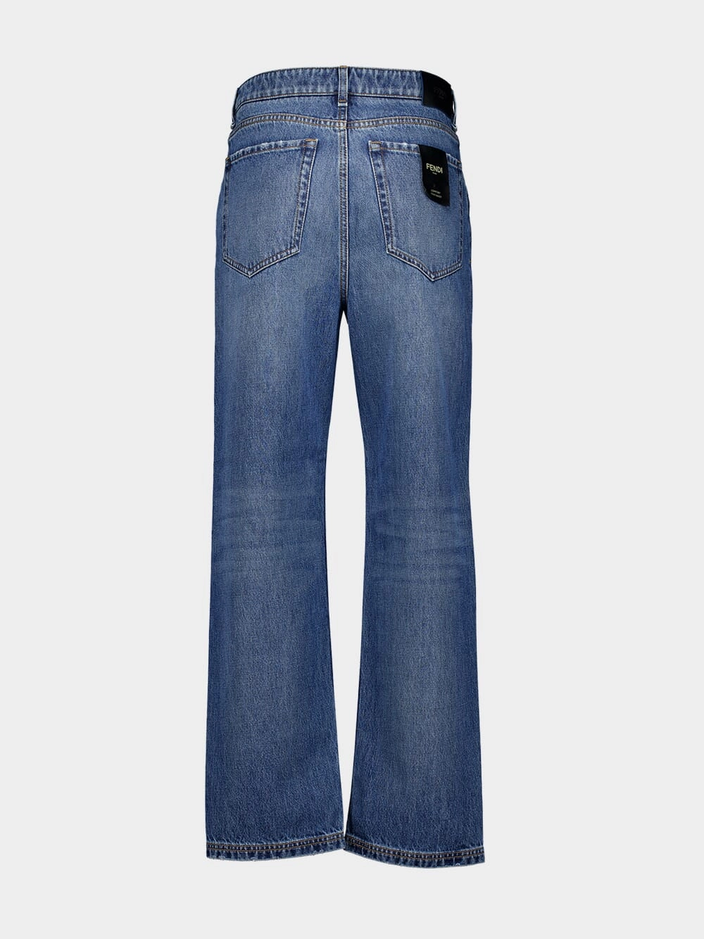 Straight-Cut Long Jeans