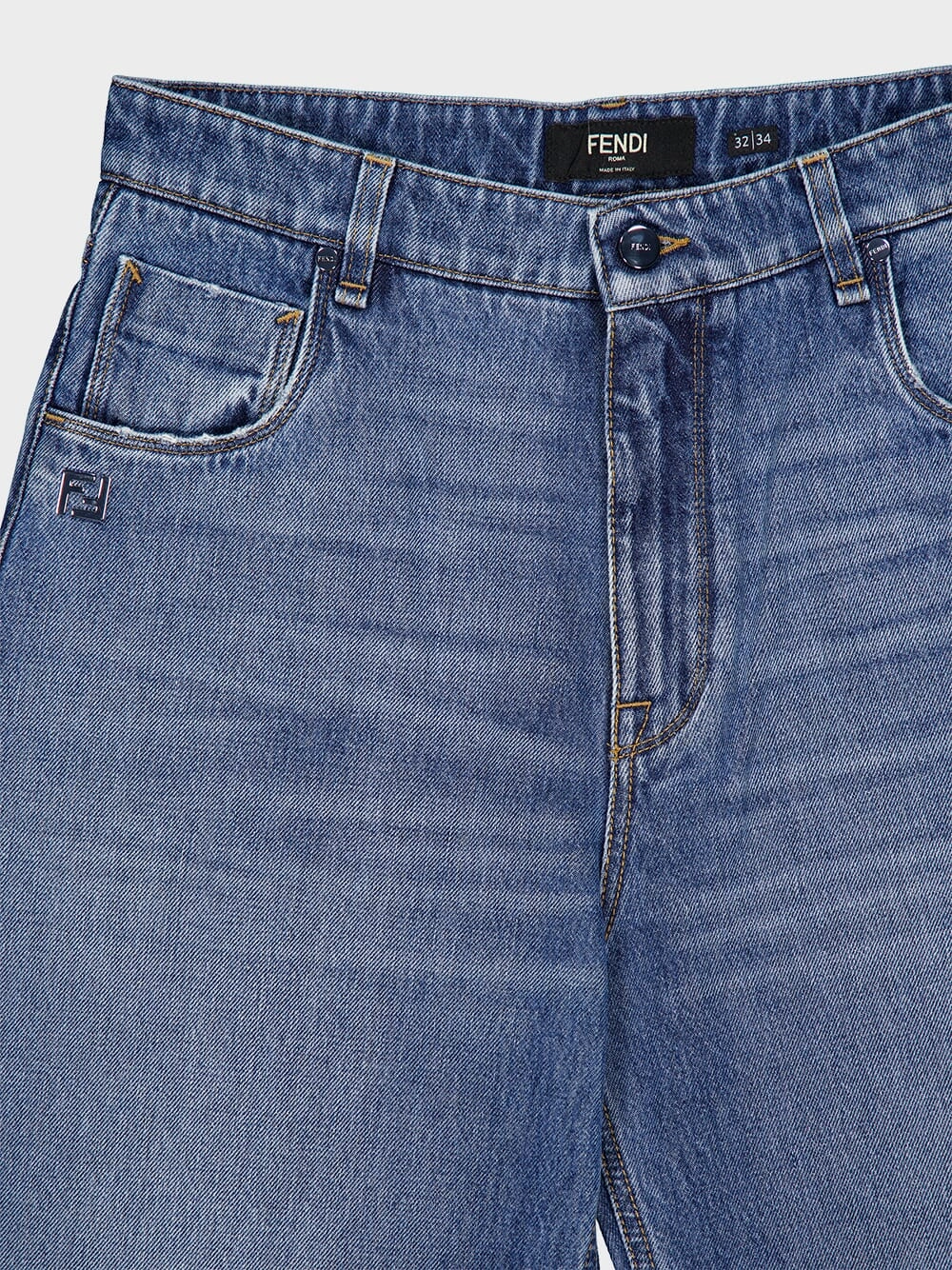 Straight-Cut Long Jeans