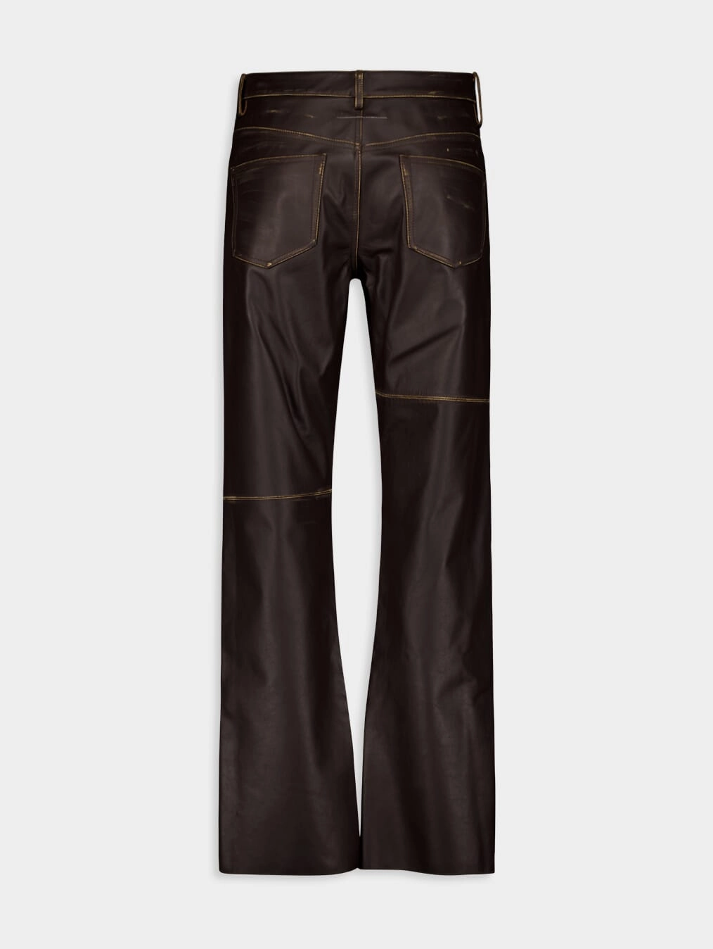 Straight-Leg Leather Trousers