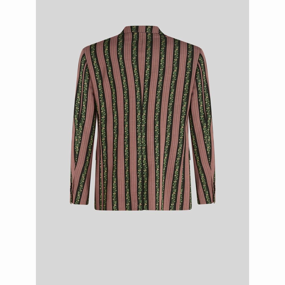 STRIPED FLORAL JACQUARD JACKET